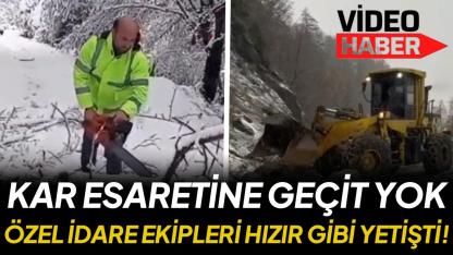 Sinop'ta kapalı köy yolları bir bir açılıyor