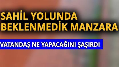 Sahil yolu kullanılamaz hale geldi