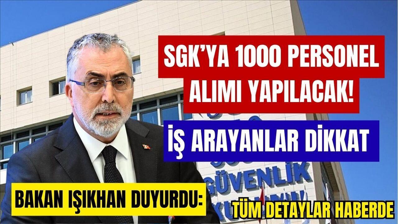 SGK'ya 1000 yeni sözleşmeli personel alınacak!
