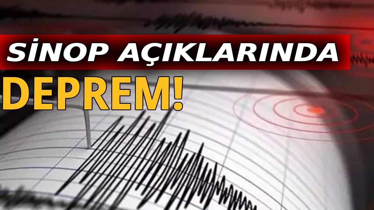 Sinop açıklarında çifte deprem paniği