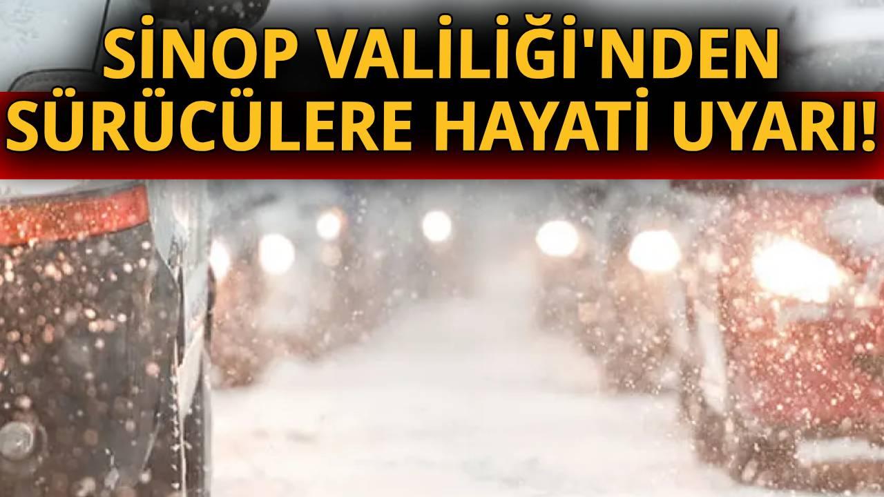 Sinop Valiliği’nden kış şartlarında güvenli sürüş uyarısı