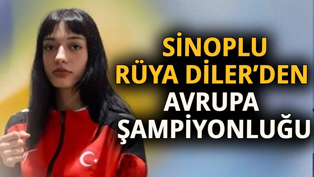 Sinoplu sporcu Rüya Diler Avrupa şampiyonu oldu