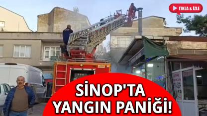 Sinop'ta balıkçı dükkanında korkutan yangın