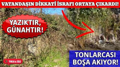 Sinop’ta boşa akan su tepkilere neden oldu