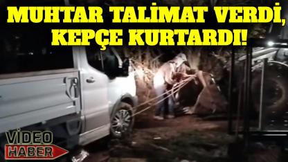 Sinop'ta çamura saplanan kamyonu kepçe kurtardı