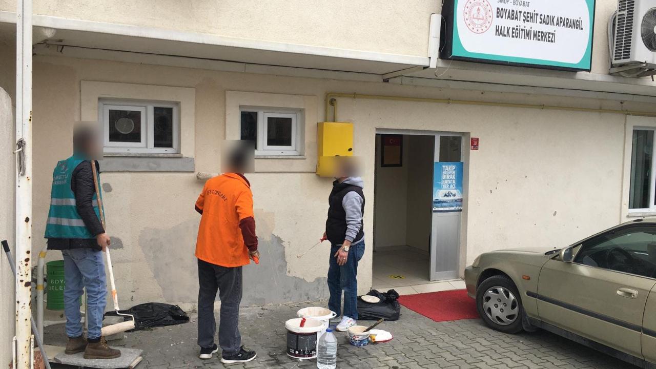 Sinop'ta hükümlülerden topluma katkı!