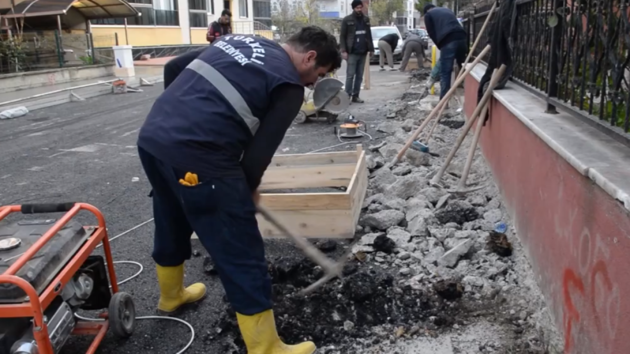 Sinop'ta kaldırım yenileme çalışmaları başladı