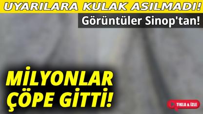 Sinop'ta kamu kaynağı ziyan oldu!