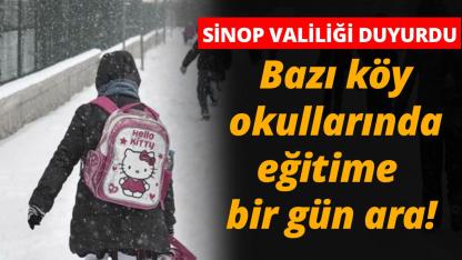Sinop’ta kar engeli: Bazı köy okullarında eğitime bir gün ara