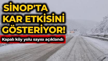 Sinop'ta kar nedeniyle 34 köy yolu ulaşıma kapandı