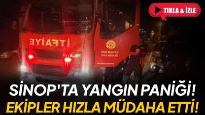 Sinop’ta kömürlük yangını korkuttu