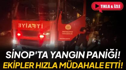 Sinop’ta kömürlük yangını korkuttu