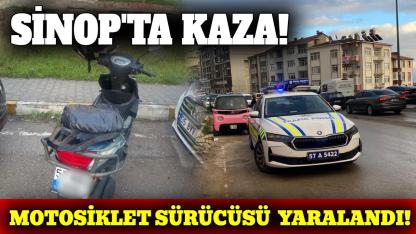 Sinop'ta motosiklet kazası: 1 yaralı
