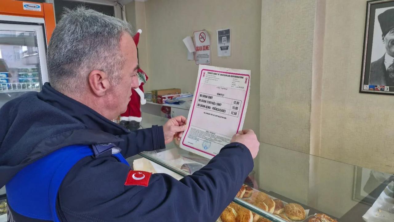 Sinop’ta simitçiler denetlendi