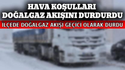 Sinop'ta  taşımalı doğalgaz geçici olarak kesildi