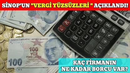 Sinop’ta vergi yüzsüzleri listesi açıklandı!