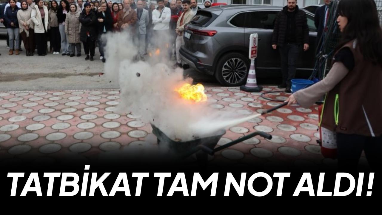 Sinop'ta yangın tatbikatı gerçeğini aratmadı