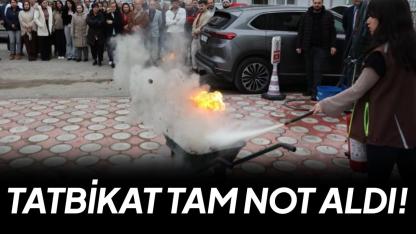 Sinop'ta yangın tatbikatı gerçeğini aratmadı