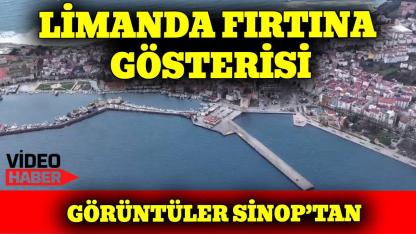 Sinop’ta zorlu hava koşulları gemileri limanda tuttu
