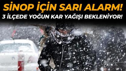 Sinop'un 3 ilçesinde yoğun kar yağışı bekleniyor