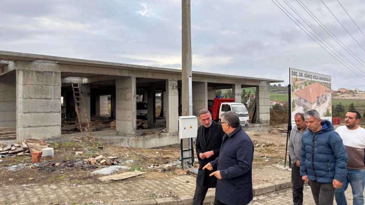 Yeni anaokulu inşaatında inceleme yapıldı