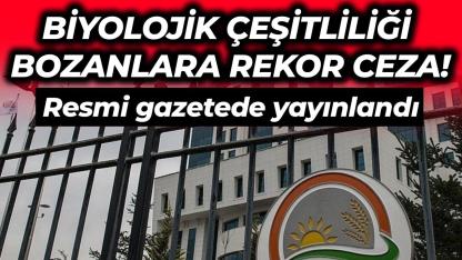 Yüzde 25,49 oranında arttırıldı! Biyolojik çeşitliliği tahrip edenlere cezalar yolda