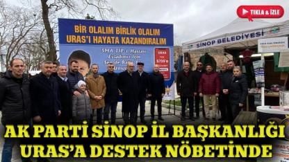 AK Parti Sinop İl Başkanlığı URAS’a destek nöbetinde