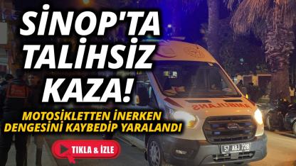 Dengesini kaybeden motosikletli kurye yaralandı