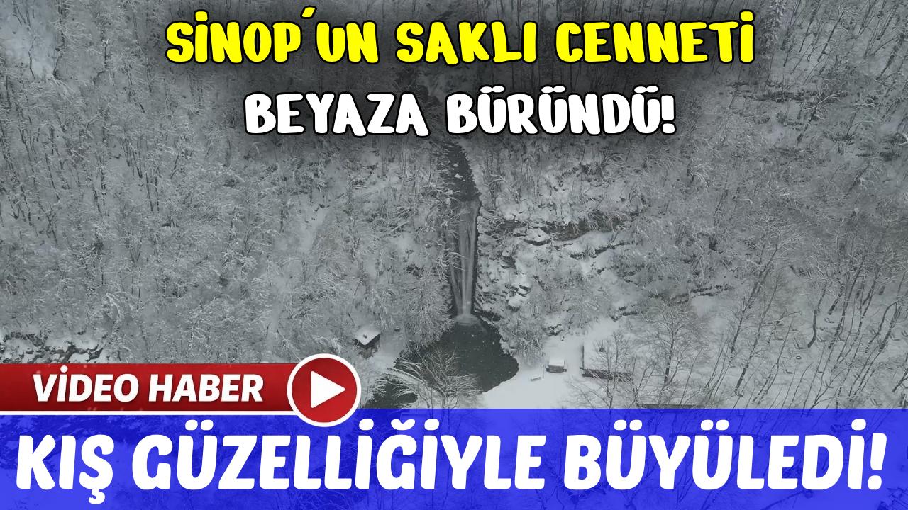 Erfelek Tatlıca Şelalelerinde kış güzelliği