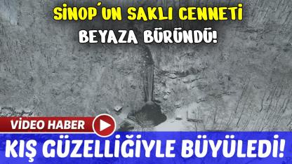 Erfelek Tatlıca Şelalelerinde kış güzelliği