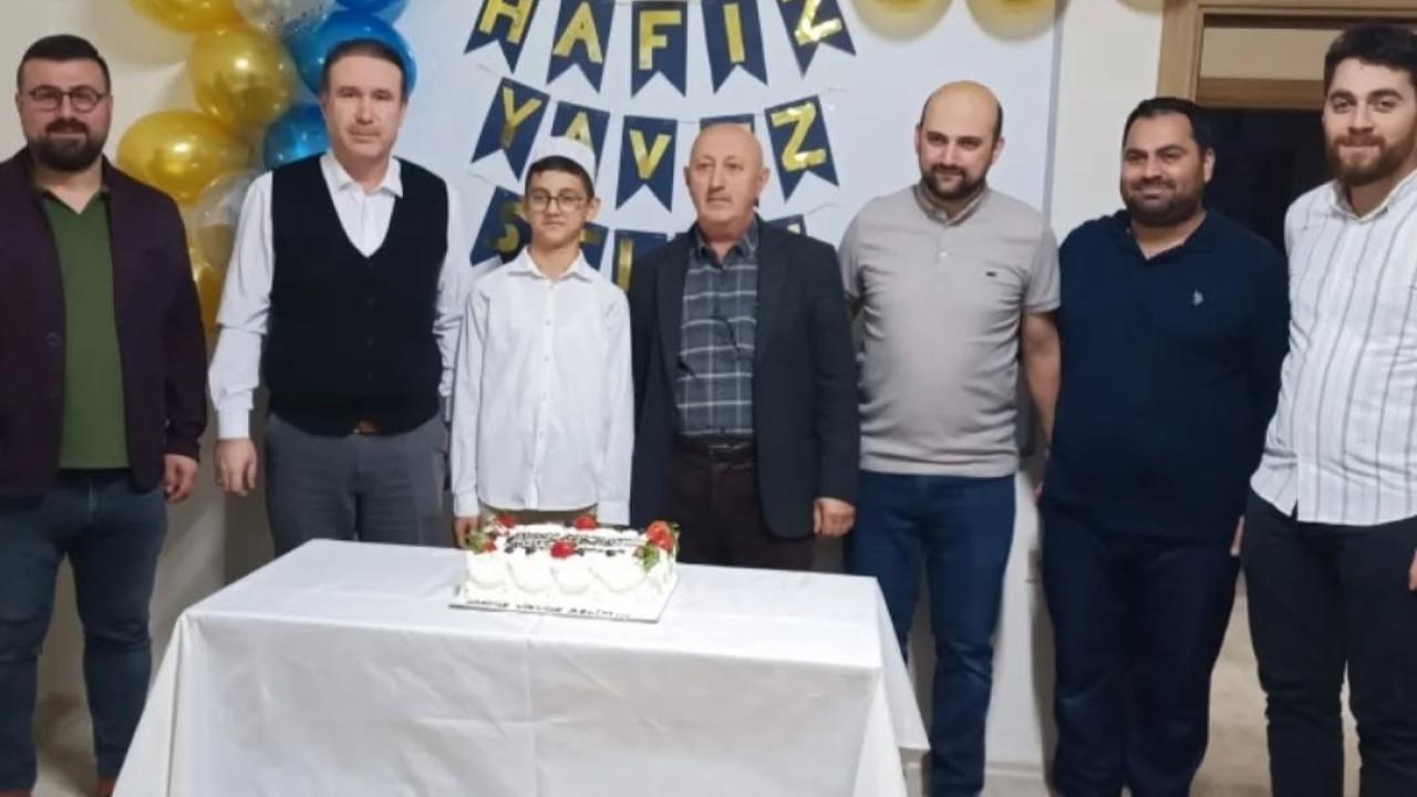 Gerze'de hafız öğrenciye anlamlı tören