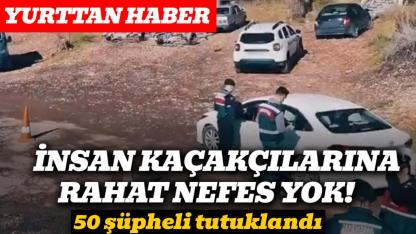 Göçmen kaçakçılarına operasyon: 50 şüpheli tutuklandı