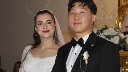 Güney Koreli damat ile Rizeli gelin dünyaevine girdi
