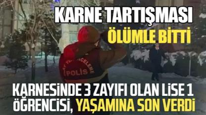 Karnesinde zayıfı olan öğrenci yaşamına son verdi