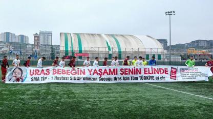 Küçükçekmece Sinop Spor’dan Uras Bebeğe yeşil sahada destek