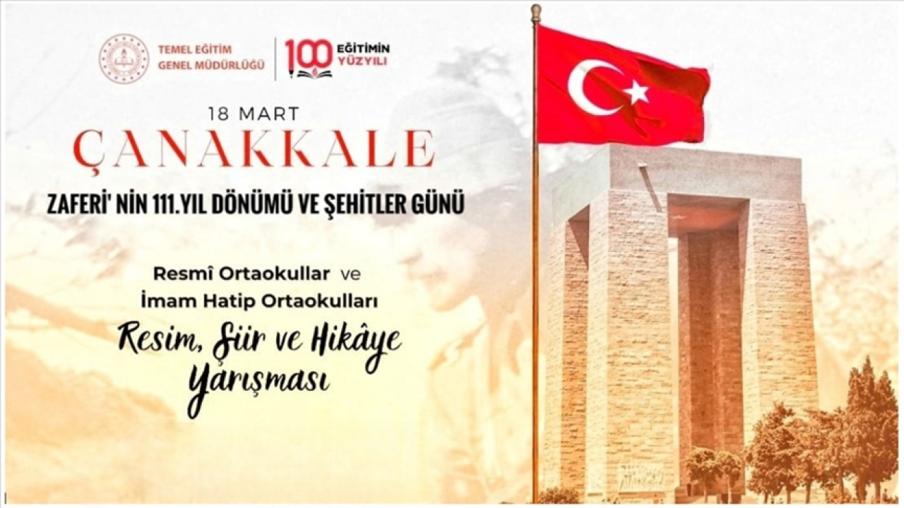 MEB, 18 Mart Çanakkale Zaferi'nin 111. yılını yarışmayla kutlayacak