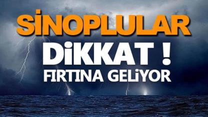 Meteorolojiden Sinop için fırtına uyarısı