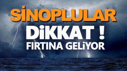 Meteorolojiden Sinop için fırtına uyarısı