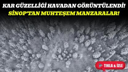 Sinop'ta doğa beyaza büründü! İşte o harika görüntüler