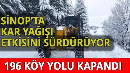 Sinop’ta 196 köy yolu kara teslim oldu
