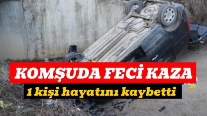 Kontrolden çıkan hafif ticari araç şarampole uçtu: 1 ölü