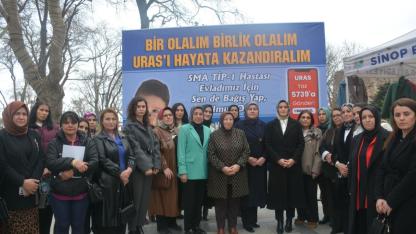 AK Parti Kadın Kolları Uras Çağrı bebek için sahada