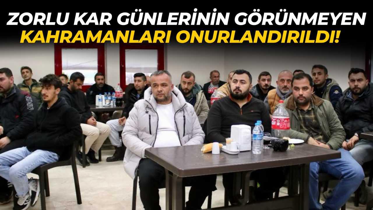 Sinop Belediyesi’nden kar mesaisine teşekkür yemeği