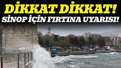 Sinop için fırtına uyarısı yapıldı