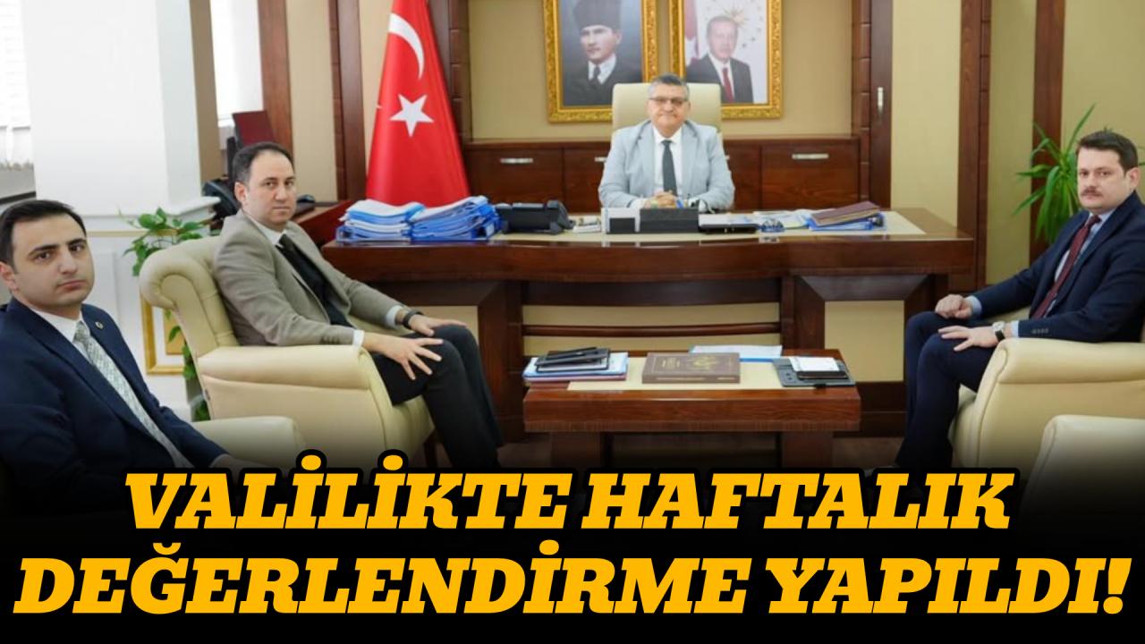 Sinop Valiliğinde haftalık değerlendirme toplantısı yapıldı