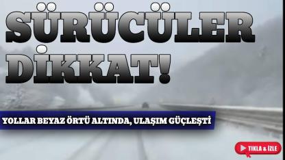 Sinop yolları buzlandı, sürücüler zor anlar yaşadı