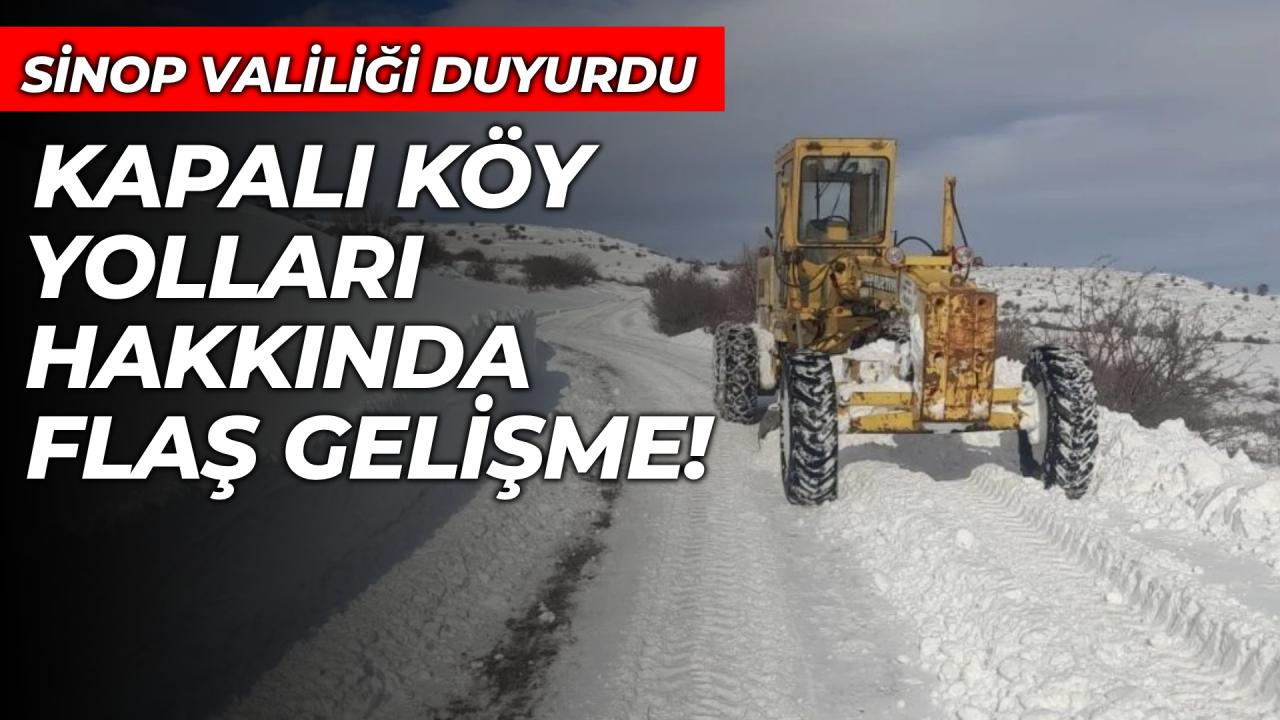 Sinop'ta 196 köy yolunun tamamı açıldı