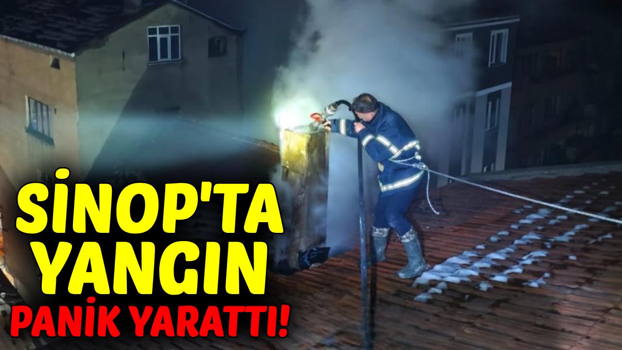 Sinop'ta baca yangını korkuttu