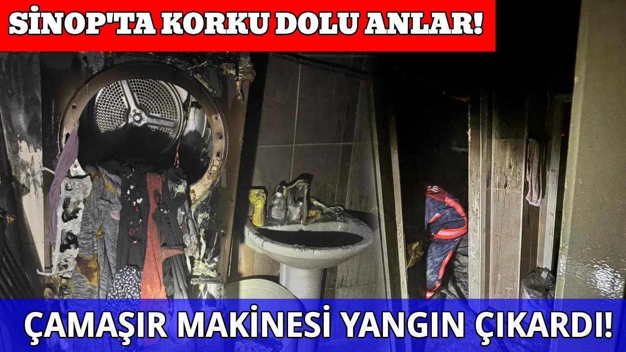 Sinop'ta ev yangını ucuz atlatıldı