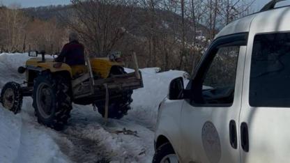 Sinop'ta Evde Sağlık Ekipleri zorlu kış şartlarına meydan okuyor